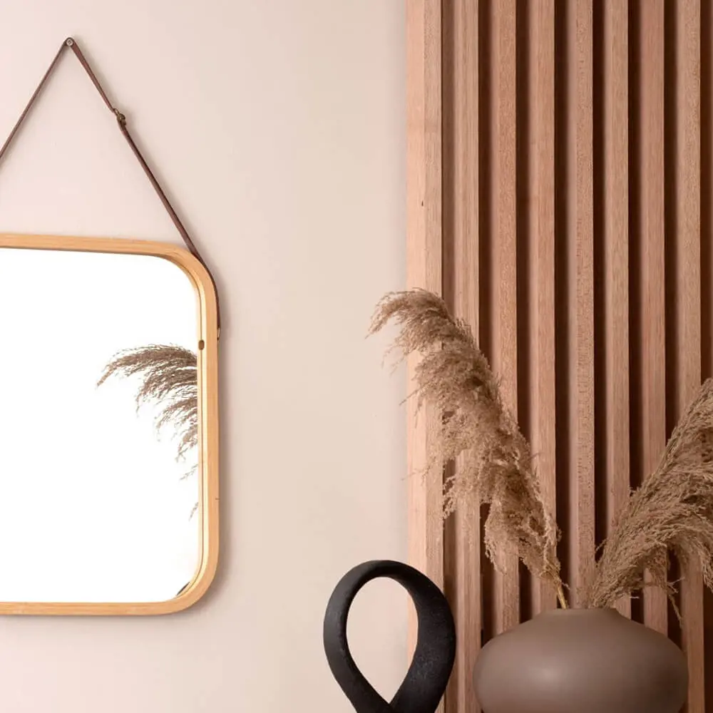 Present Time Idyllic Bamboo Mirror